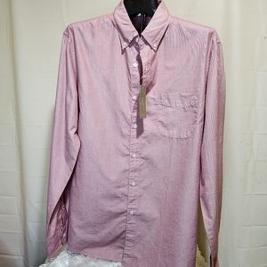 J. Crew OXFORD Shirt L Mens Long Sleeve Button Down Pink Salmon Men